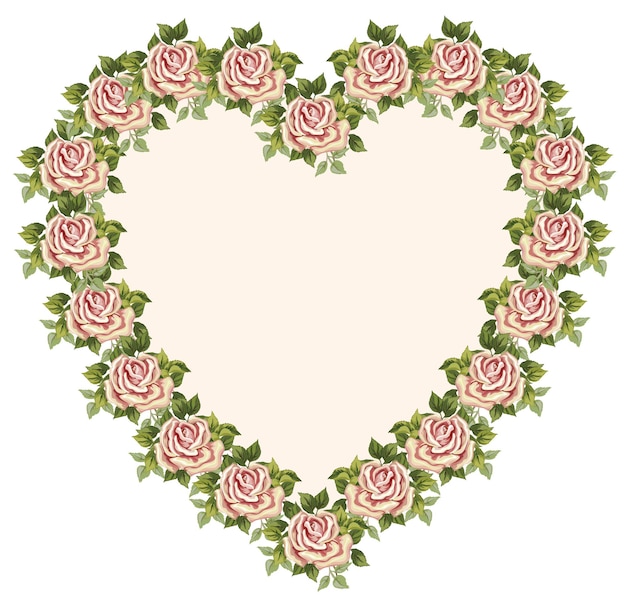 Premium Vector Vector Heart Made Of Victorian Flowers