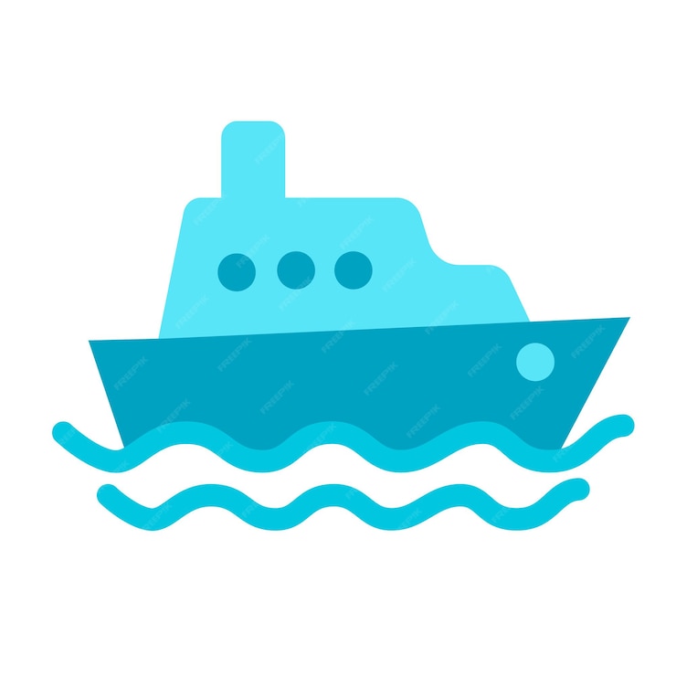 Premium Vector | Vector icon in flat style steamship