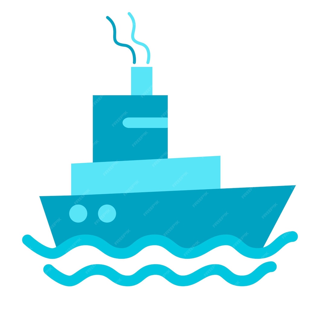 Premium Vector | Vector icon in flat style steamship