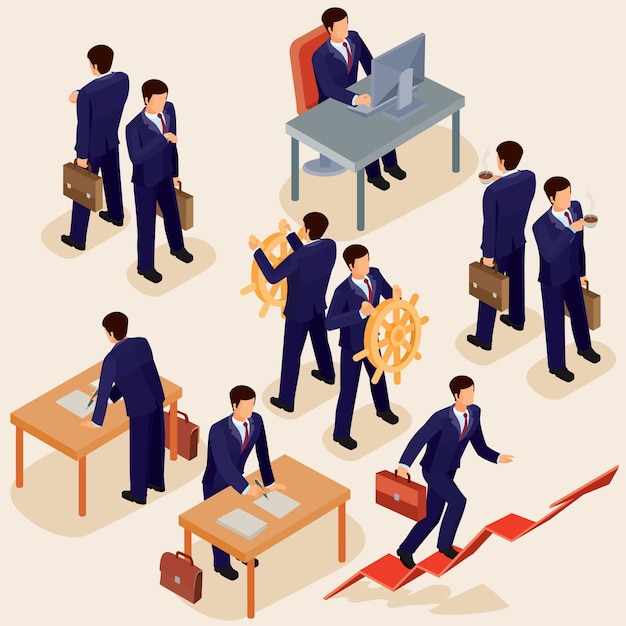 Free Vector Vector Illustration Of 3d Flat Isometric People The