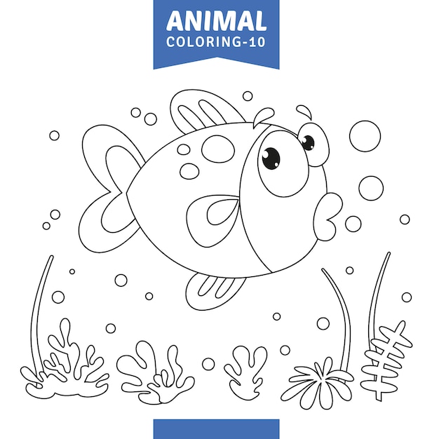 Download Premium Vector Vector Illustration Of Animal Coloring Page