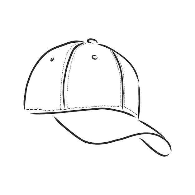 Premium Vector | Vector illustration of baseball cap cap vector sketch ...