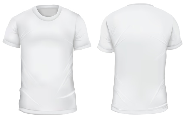 Download Vector illustration. blank t-shirt front and back views ...