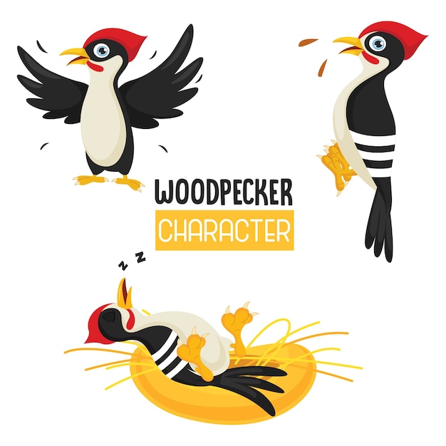 Download Free Vector Illustration Of Cartoon Woodpecker Premium Vector Use our free logo maker to create a logo and build your brand. Put your logo on business cards, promotional products, or your website for brand visibility.