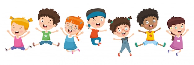 Premium Vector | Vector illustration of children playing