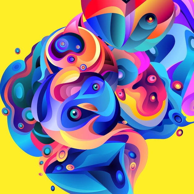 Живые обои colorful fluid animation