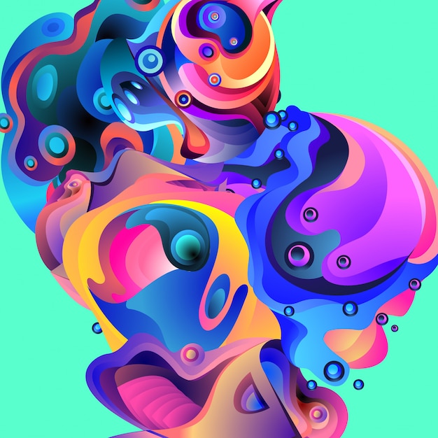 Живые обои colorful fluid animation