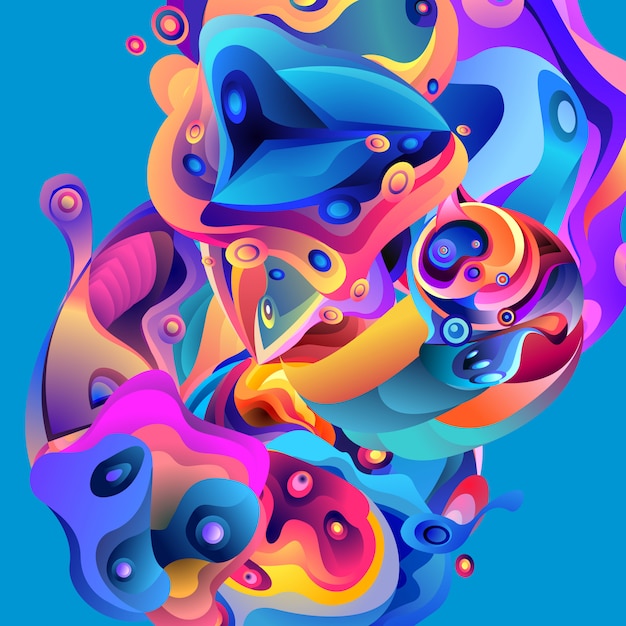 Живые обои colorful fluid animation