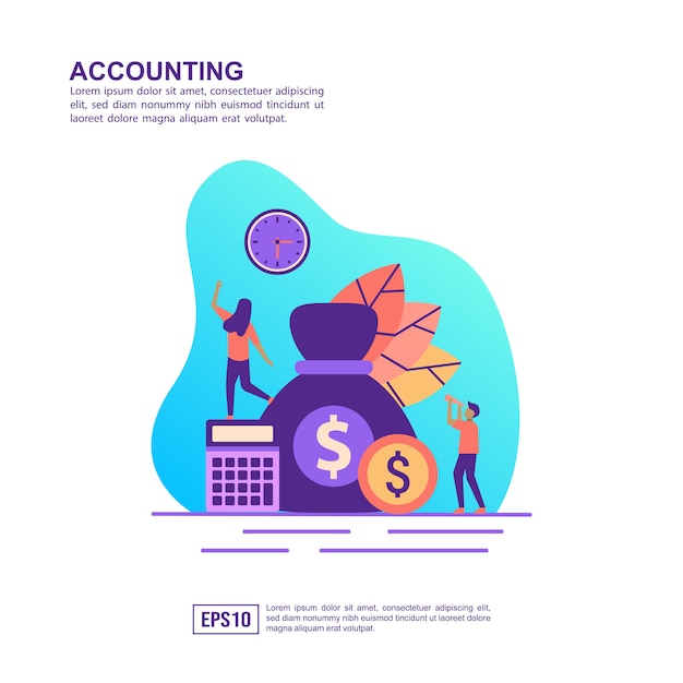 Premium Vector Vector Illustration Concept Of Accounting