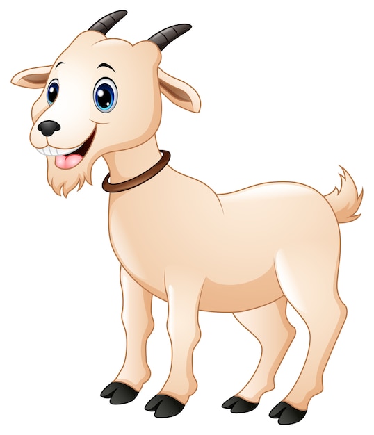 Premium Vector | Vector illustration of cute goat cartoon