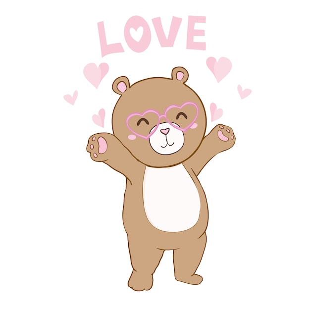 bear holding a heart