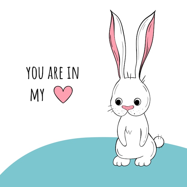 Premium Vector Vector Illustration Of A Cute Rabbit
