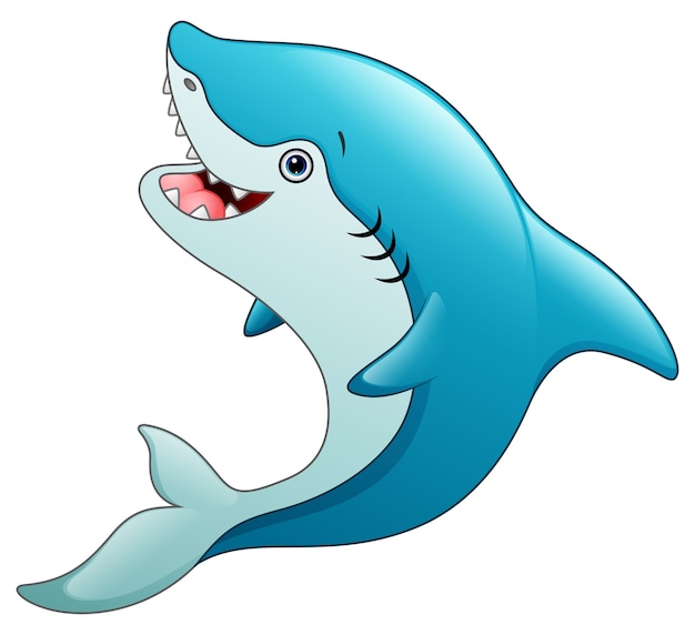 Download Premium Vector | Vector illustration of cute shark cartoon