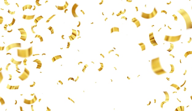 Premium Vector | Vector illustration defocused gold confetti isolated ...