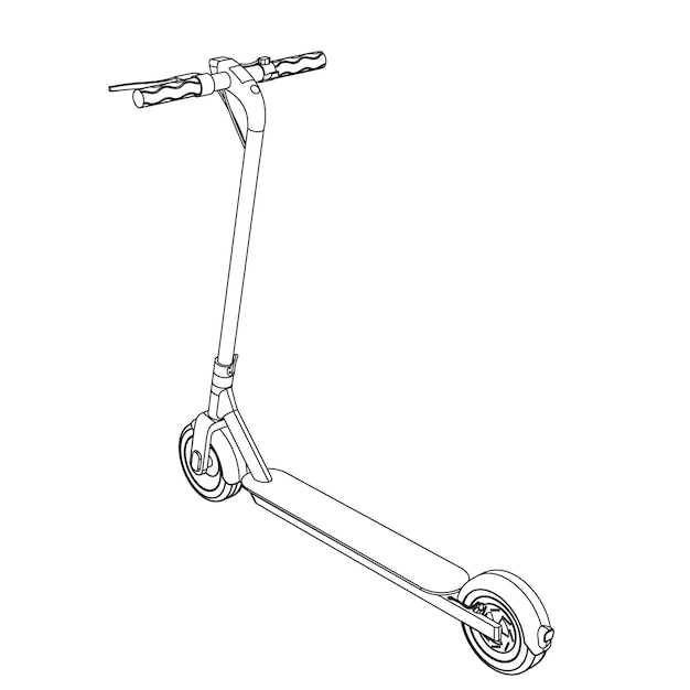 Premium Vector | Vector illustration of electric scooter bike - line ...