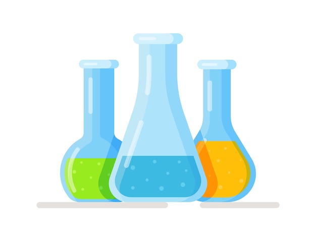 Premium Vector | Vector illustration of flasks and test tubes isolated ...