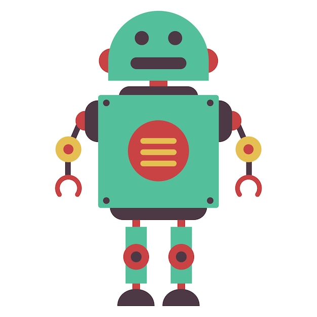 Premium Vector | Vector illustration of flat robot