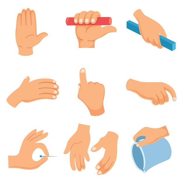 Premium Vector | Vector illustration of hand gestures
