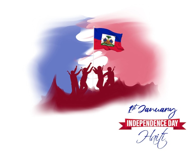 Premium Vector Vector illustration of happy independence day haiti