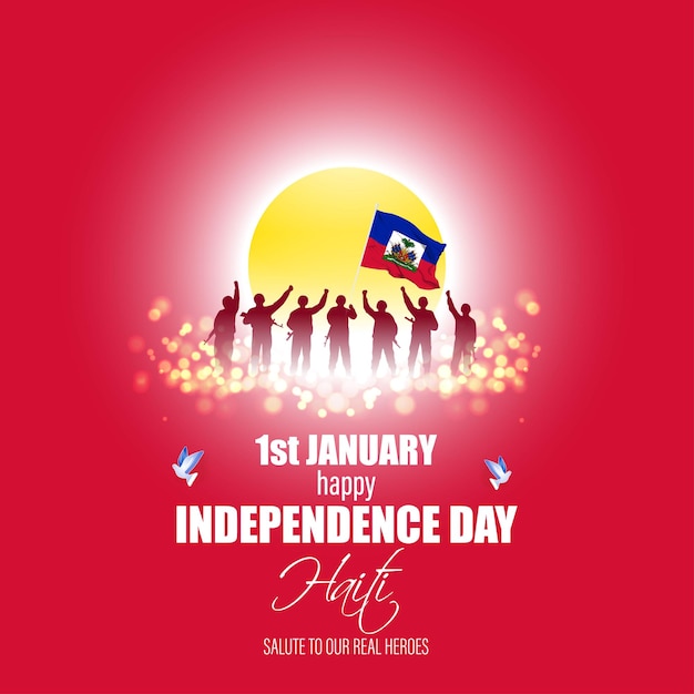 Premium Vector Vector illustration of happy independence day haiti