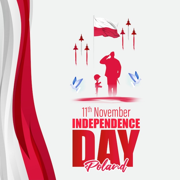 Premium Vector Vector illustration of happy poland independence day