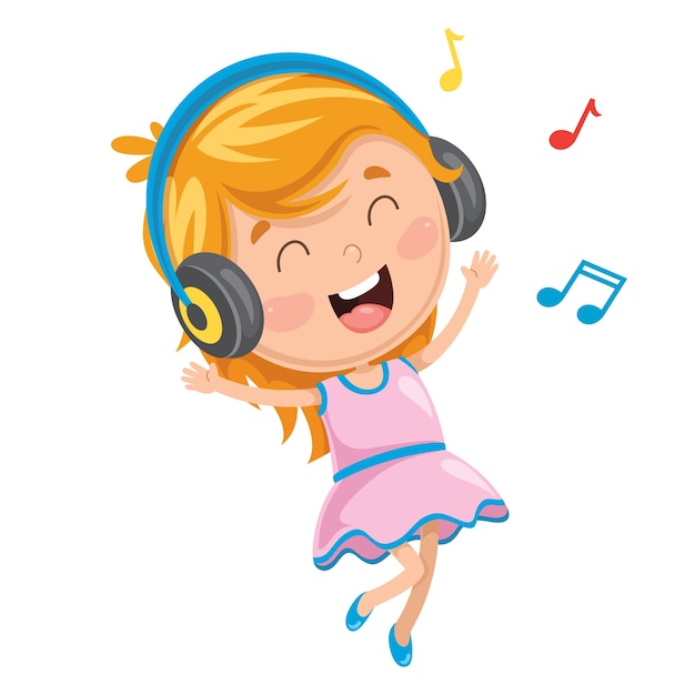 listening to music clipart