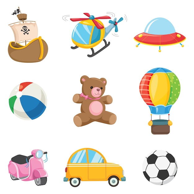 Premium Vector Vector Illustration Of Kids Toys