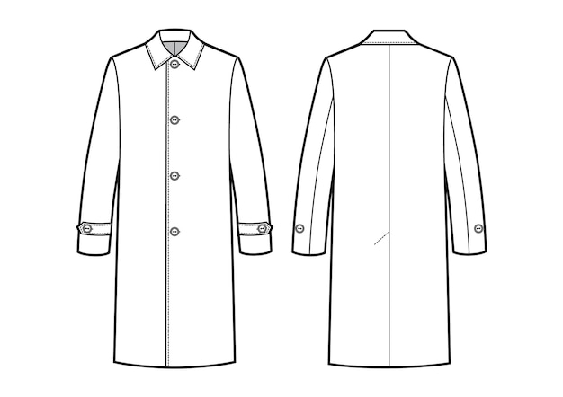 Premium Vector | Vector illustration of men's coat. clothes in business ...