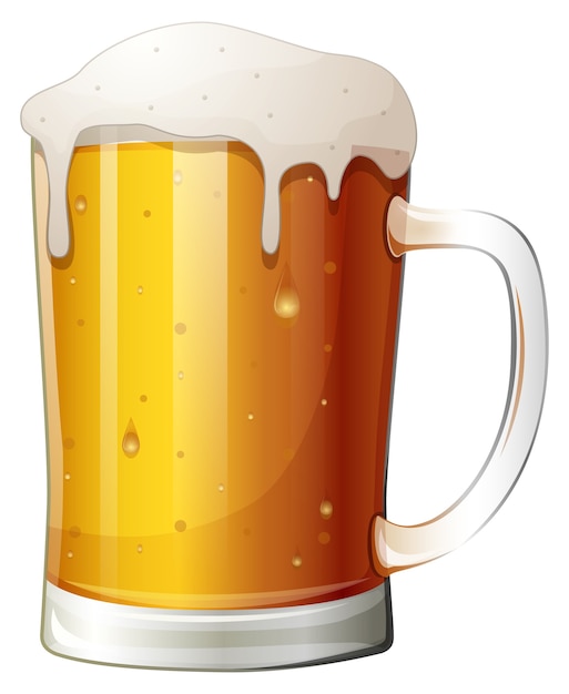 Premium Vector | Vector illustration of mug beer on a white background