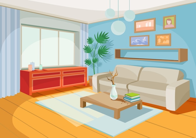 animated living room picture