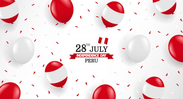 ペルー独立記念日のベクターイラストです プレミアムベクター
