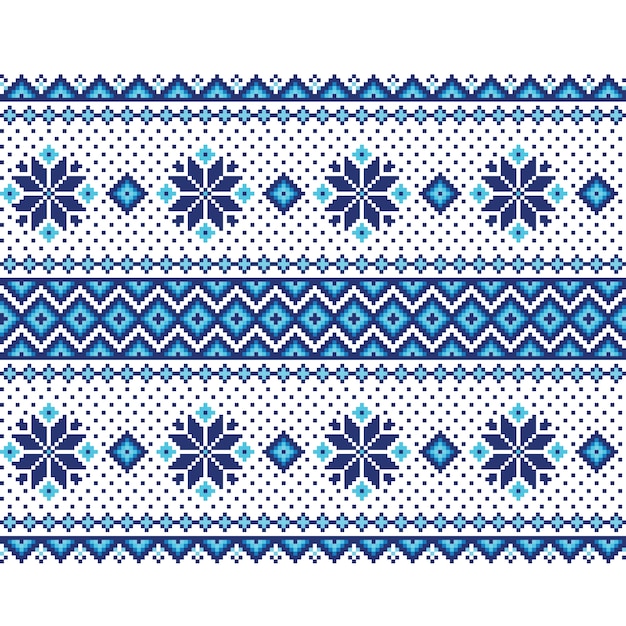 Vector illustration of Ukrainian folk seamless
pattern ornament. Ethnic ornament. Border element. Traditional
Ukrainian, Belarusian folk art knitted embroidery pattern -
Vyshyvanka