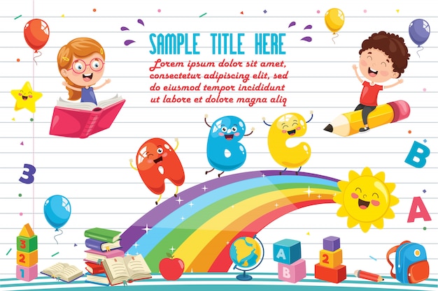 Vector Illustration Of Rainbow Children