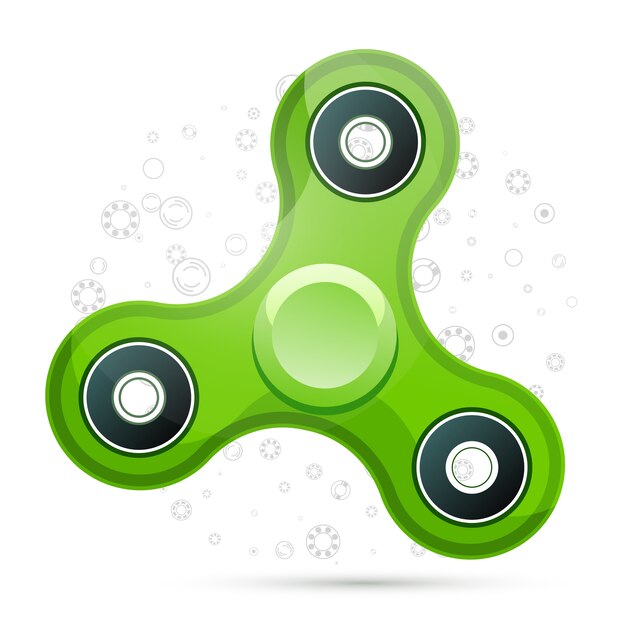 green fidget spinner