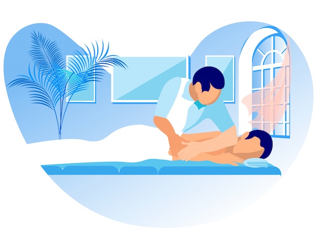 Premium Vector Vector Illustration Rehabilitation Massage Cartoon