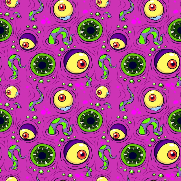 Premium Vector | Vector illustration seamless pattern with monster