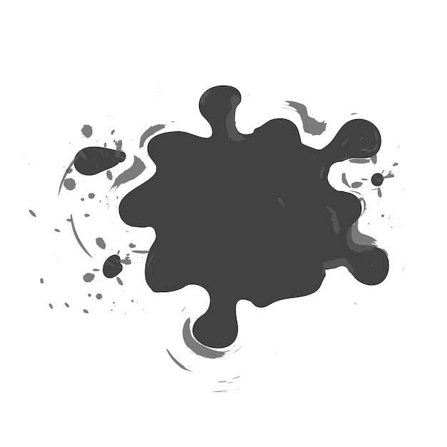 Premium Vector Vector Illustration Of Shaped And Sized Abstract Ink Blots Isolated On White 