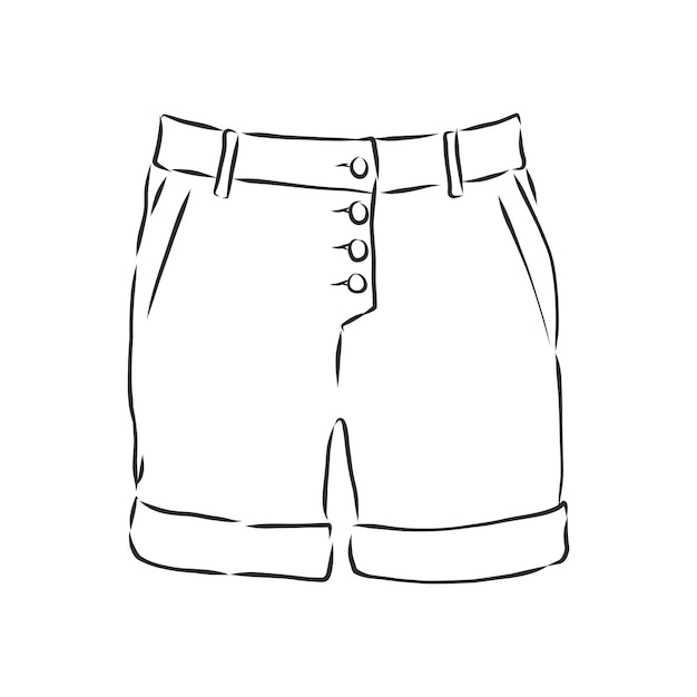 Premium Vector | Vector illustration of shorts casual clothes shorts ...