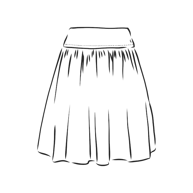 Premium Vector Vector Illustration Of Skirts Women S Clothes Skirt Vector Sketch Illustration