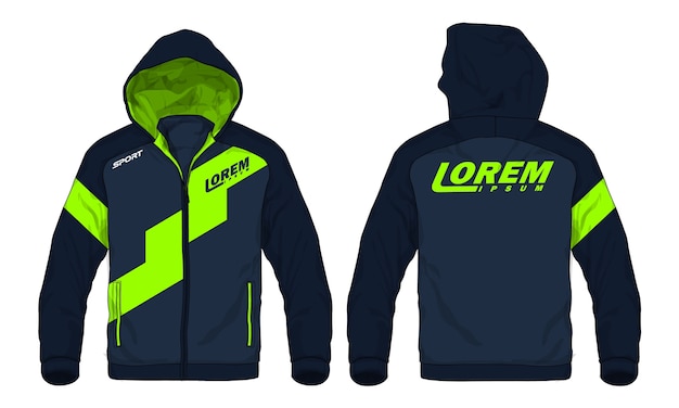 Download Vector illustration of sport hoodie jacket. Vector ...