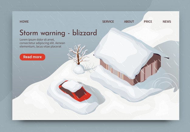 Premium Vector | Vector illustration storm warning blizzard 3d.