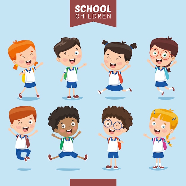 Download Premium Vector | Vector illustration of student kids