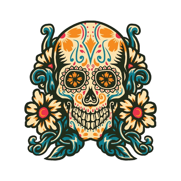 Free Free 263 Flower Skull Svg SVG PNG EPS DXF File