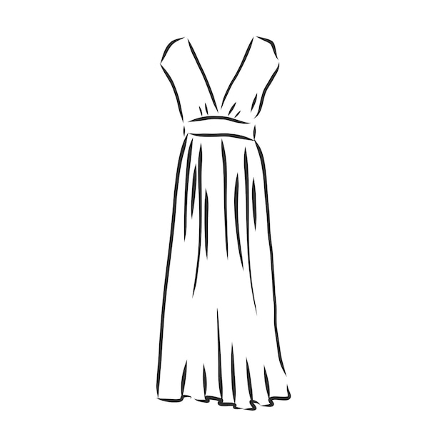 Premium Vector | Vector illustration of womens summer dresses