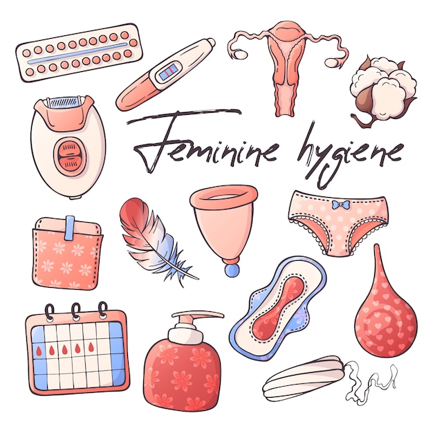 Premium Vector Vector Illustrations On The Feminine Hygiene Theme 3310