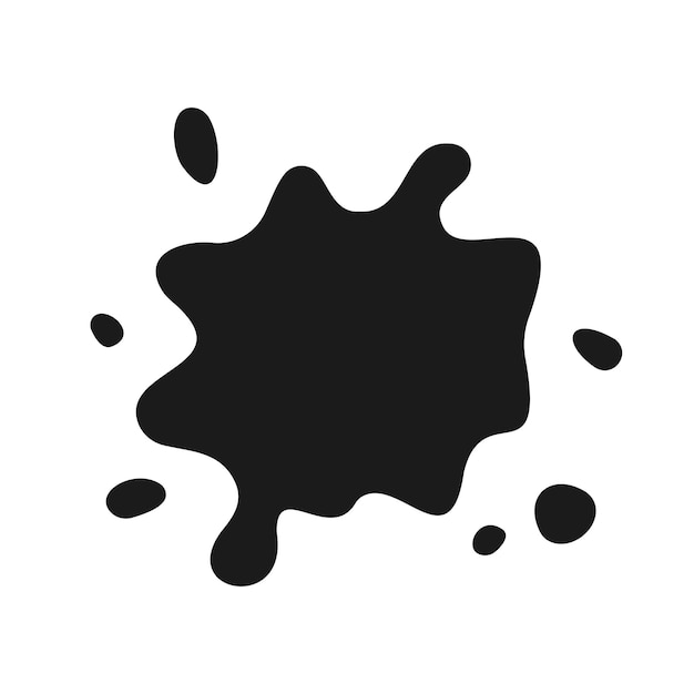 Premium Vector | Vector ink splat icon. paint splash monochrome flat ...