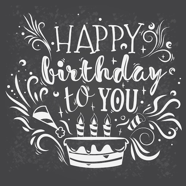 Download Vector lettering happy birthday | Free Vector