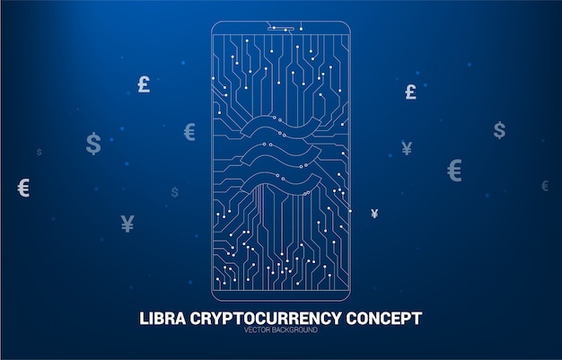 Vector libra digital currency icon in mobile phone from ...