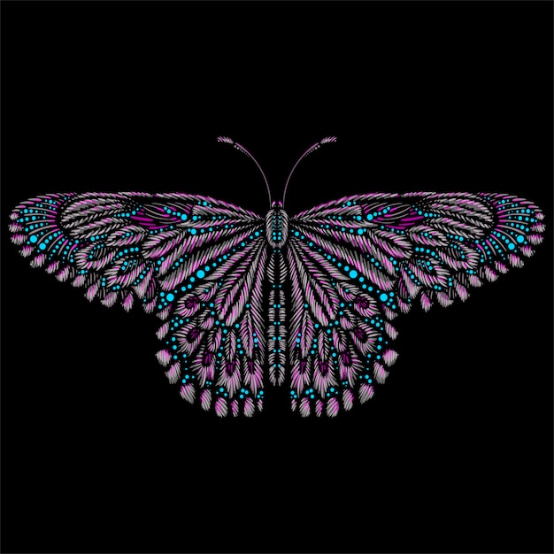 The vector logo butterfly for tattoo or t-shirt or outwear ...