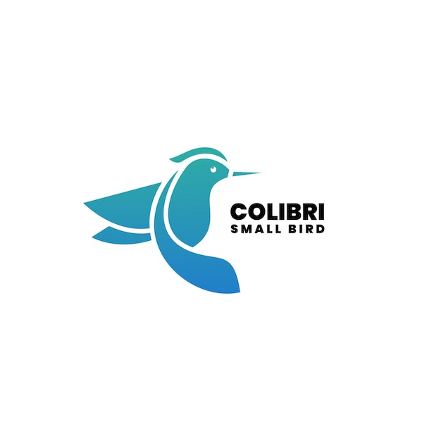 Premium Vector | Vector logo illustration colibri gradient colorful style